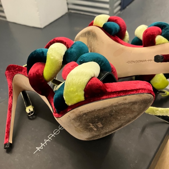 Marco De Vincenzo Braided Multicolor Heels - Picture 5 of 6